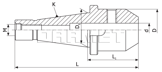 Weldon Type End Mill Holder ISO (DIN2080)