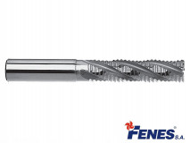Frez 10 mm, 4-ostrzowy trzpieniowy, długi do obróbki zgrubnej DIN844-A L-NR, HSS-E - FENES