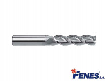 3-Flute End Mill for light metal and plastic machining, long DIN844-A L-M-W, HSS - 10MM - FENES
