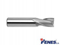 Frez 4 mm, 2-ostrzowy trzpieniowy, długi do rowków na wpusty NFPI-A, HSS-E - FENES