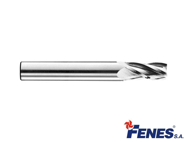 3-Flute End Mill for light metal and plastic machining, long DIN6527-LW, VHM - 14MM - FENES