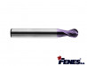 2-Flute Ball Nose End Mill for general machining, short DIN6527-KR, VHM TiAlN - 5MM - FENES