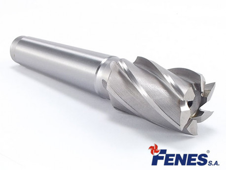 8-Flute End Mill for General Machining with a M5 Morse Taper Shank, Short DIN845-B K-N, HSS - 50MM - FENES