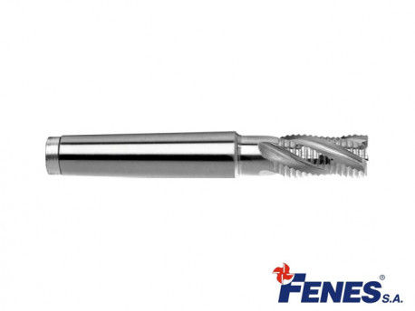 4-Flute End Mill for Roughing with a MT1 Morse Taper Shank, Short DIN845-B K-NR, HSS-E - 11MM - FENES