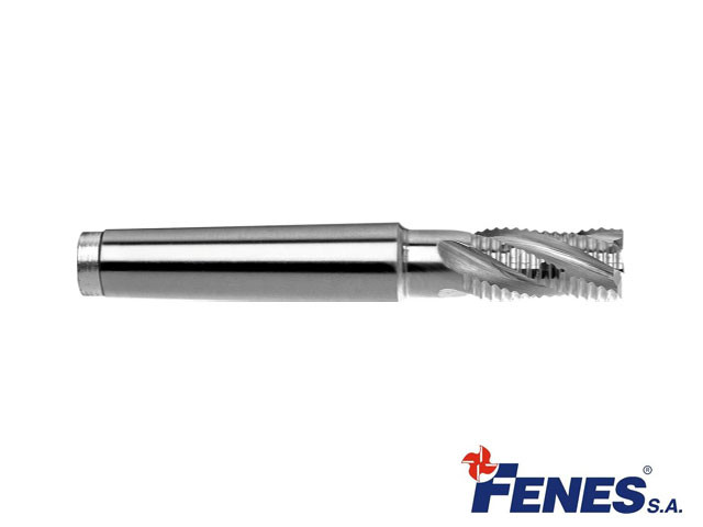 4-Flute End Mill for Roughing with a MT1 Morse Taper Shank, Short DIN845-B K-NR, HSS-E - 11MM - FENES