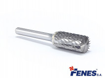 ZYAS rotary cylinder file with end cut 6x13 mm VHM metal cutter with a 3 mm shank, total length 50 mm - FENES