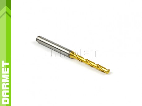 Solid Carbide Drill with Cylindrical Shank, 5xD - 4,2MM, VHM TiN - DARMET