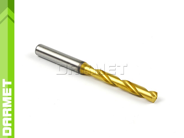 Solid Carbide Drill with Cylindrical Shank, 5xD - 6,8MM, VHM TiN - DARMET