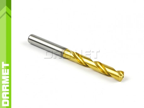 Solid Carbide Drill with Cylindrical Shank, 5xD - 8MM, VHM TiN - DARMET