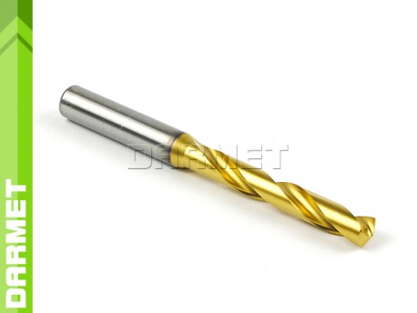 Solid Carbide Drill with Cylindrical Shank, 5xD - 8,5MM, VHM TiN - DARMET
