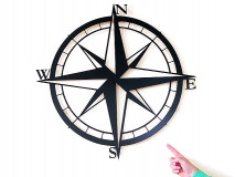 Compass Wind Rose 0,10" plate - DARMET