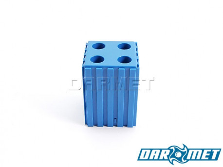 Toolholder stand for MT1 Morse taper shank toolholders | Color: blue (2305) | 50x50 mm