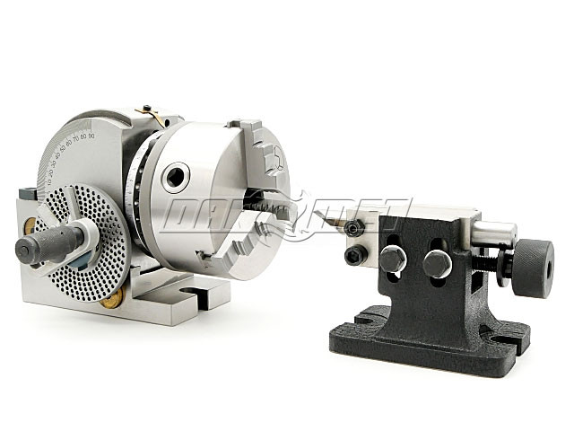 Semi-Universal Indexing Head with a Tailstock and a 125 mm lathe chuck (DM-2730)