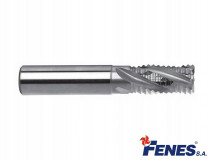 Frez 10 mm, 4-ostrzowy trzpieniowy, krótki do obróbki zgrubnej DIN844-A K-M-NR, HSS-E - FENES